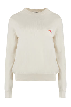 Sylvaine cotton crew-neck sweater-0